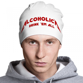 beanie с принтом Alcoholica в Смоленске,  |  | 