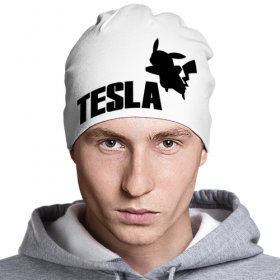 beanie с принтом Tesla в Смоленске,  |  | 