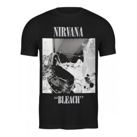 Мужская футболка с принтом Nirvana Bleach album t-shirt в Смоленске,  |  | Тематика изображения на принте: 