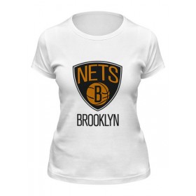 Женская футболка с принтом Brooklyn Nets в Смоленске,  |  | 