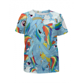 full_print_girl_tee с принтом My Little Pony в Смоленске,  |  | Тематика изображения на принте: 