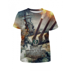 full_print_girl_tee с принтом World of Warships в Смоленске,  |  | Тематика изображения на принте: 