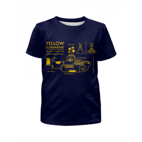 full_print_girl_tee с принтом Yellow Submarine в Смоленске,  |  | Тематика изображения на принте: 