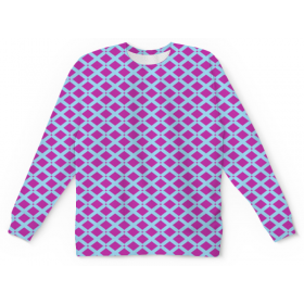 full_print_kids_sweatshirt с принтом Клетка цветная в Смоленске,  |  | 