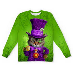 full_print_kids_sweatshirt с принтом Чеширский котик в Смоленске,  |  | 