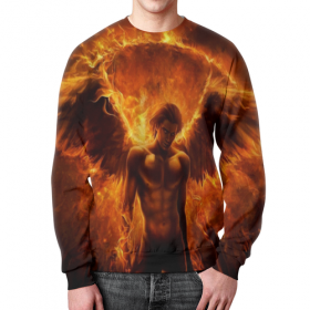 full_print_sweatshirt с принтом падший ангел. огонь. чистилище . в Смоленске,  |  | 