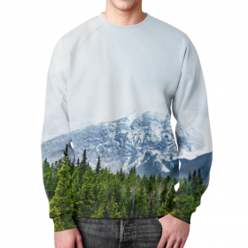 full_print_sweatshirt с принтом Снежные горы в Смоленске,  |  | Тематика изображения на принте: 