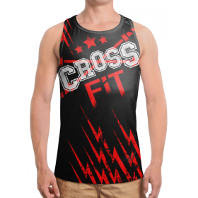 full_print_tanktop с принтом CROSSFIT в Смоленске,  |  | Тематика изображения на принте: 