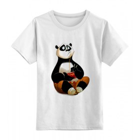 kids_tee с принтом Кунг фу панда в Смоленске,  |  | 