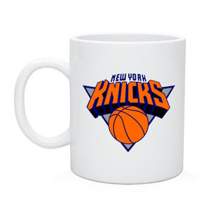 Кружка с принтом NY Knicks в Смоленске, керамика | объем — 330 мл, диаметр — 80 мм. Принт наносится на бока кружки, можно сделать два разных изображения | Тематика изображения на принте: basketball | nba | баскетболл | лого баскетбольных клубов | нба | нью йорк