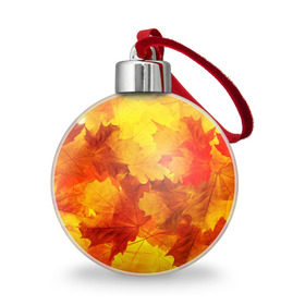 Ёлочный шар с принтом Осень в Смоленске, Пластик | Диаметр: 77 мм | Тематика изображения на принте: autumn | bright | color | forest | leaves | maple | paint | trees | деревья | клен | краски | лес | листья | осень | цвета | яркие
