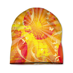 Шапка 3D World of good: в Смоленске, 100% полиэстер | универсальный размер, печать по всей поверхности изделия | оранжевый | слнечный | яркий