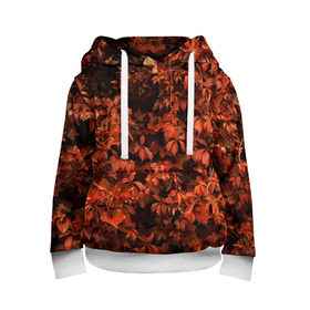 Детская толстовка 3D с принтом осенние листья в Смоленске, 100% полиэстер | двухслойный капюшон со шнурком для регулировки, мягкие манжеты на рукавах и по низу толстовки, спереди карман-кенгуру с мягким внутренним слоем | Тематика изображения на принте: 