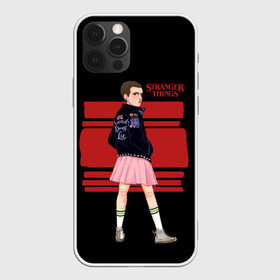 Чехол для iPhone 12 Pro с принтом Одиннадцатая / 011 в Смоленске, силикон | область печати: задняя сторона чехла, без боковых панелей | Тематика изображения на принте: 011 | stranger things | одиннадцатая | триллер