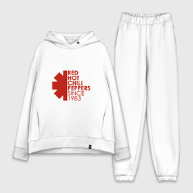 Женский костюм хлопок Oversize с принтом Red Hot Chili Peppers в Смоленске,  |  | red hot chili peppers | rhcp | альтернативный | группа | джош клингхоффер | красные острые перцы чили | метал | ред хот чили пеперс | рок | рхчп | рэп | фанк | фли | чад смит | энтони кидис