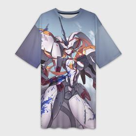 Платье-футболка 3D с принтом Zero Two в Смоленске,  |  | anime | darling in the franxx | zero two | аниме | любимый во франксе | милый во франкcе