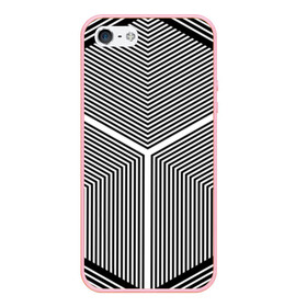 Чехол для iPhone 5/5S матовый с принтом Полосы в Смоленске, Силикон | Область печати: задняя сторона чехла, без боковых панелей | полосы
куб
квадрат
иллюзия
оптическая иллюзия