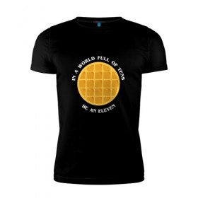 Мужская футболка премиум STRANGER THINGS: в Смоленске, 92% хлопок, 8% лайкра | приталенный силуэт, круглый вырез ворота, длина до линии бедра, короткий рукав | Тематика изображения на принте: stranger things | очень странные дела