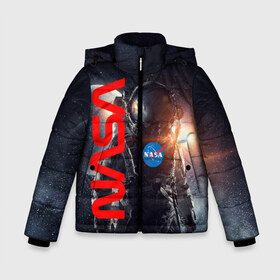 Зимняя куртка для мальчиков 3D Nasa Apollo 16: в Смоленске, ткань верха — 100% полиэстер; подклад — 100% полиэстер, утеплитель — 100% полиэстер | длина ниже бедра, удлиненная спинка, воротник стойка и отстегивающийся капюшон. Есть боковые карманы с листочкой на кнопках, утяжки по низу изделия и внутренний карман на молнии. 

Предусмотрены светоотражающий принт на спинке, радужный светоотражающий элемент на пуллере молнии и на резинке для утяжки | Тематика изображения на принте: apollo 16 | apolo 16 | nasa | аполон 16 | наса | насса