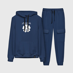 Женский костюм хлопок (с толстовкой) с принтом Белый логотип Черного Клевера без фона в Смоленске,  |  | asta | black clover | dream knights | noel | quartet knights | yami | аниме | анимэ | аста | буракку куро:ба | демон | король магов | манга | черный бык | чёрный клевер | юно