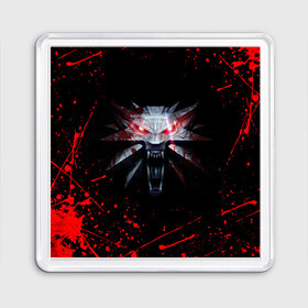 Магнит 55*55 с принтом ВЕДЬМАК / THE WITCHER / ГЕРАЛЬТ в Смоленске, Пластик | Размер: 65*65 мм; Размер печати: 55*55 мм | Тематика изображения на принте: geralt | the witcher | the witcher wild hunt | witcher | wolf | ведьмак | ведьмак 3 | волк | геральт | охотник