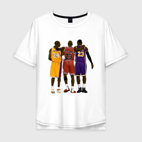 Мужская футболка хлопок Oversize Kobe, Michael, LeBron: в Смоленске, 100% хлопок | свободный крой, круглый ворот, “спинка” длиннее передней части | basketball | black | bryant | bulls | chicago | game | james | jordan | kobe | lakers | lebron | los angeles | michael | nba | rip | sla | баскетбол | баскетболист | брайант | буллс | джеймс | джордан | игрок | коби | леброн | лейкерс | лос андж