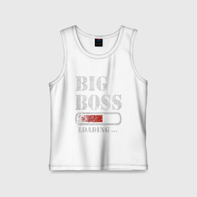 Детская майка хлопок с принтом Big Boss в Смоленске,  |  | art | big boss | boss | inscription | loading | арт | большой босс | босс | загрузка | надпись