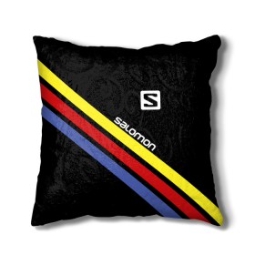 Подушка 3D с принтом Salomon в Смоленске, наволочка – 100% полиэстер, наполнитель – холлофайбер (легкий наполнитель, не вызывает аллергию). | состоит из подушки и наволочки. Наволочка на молнии, легко снимается для стирки | salomon | активный отдых | альпинизм | биатлон | зима | лыжи | сноуборд | спорт