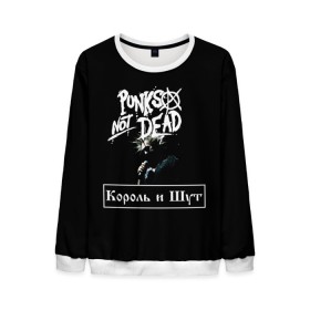 Мужской свитшот 3D с принтом КИШ в Смоленске, 100% полиэстер с мягким внутренним слоем | круглый вырез горловины, мягкая резинка на манжетах и поясе, свободная посадка по фигуре | punks not dead | анархия | горшок | киш | король и шут | музыка | панк | панки не умирают | рок | рокер | русский рок