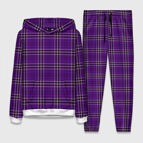 Женский костюм 3D (с толстовкой) с принтом The Gentlemen Violet в Смоленске,  |  | boys | cell | gentlmen | pattern | боевик | гайричи | геометрия | джентельмены | джентльмен | квадраты | клетка | клетчатый | комедия | криминал | линии | мужские | пацанские | полоска | полосы | текстура | узор