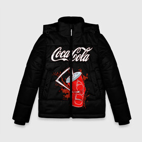 Зимняя куртка для мальчиков 3D Coca Cola: в Смоленске, ткань верха — 100% полиэстер; подклад — 100% полиэстер, утеплитель — 100% полиэстер | длина ниже бедра, удлиненная спинка, воротник стойка и отстегивающийся капюшон. Есть боковые карманы с листочкой на кнопках, утяжки по низу изделия и внутренний карман на молнии. 

Предусмотрены светоотражающий принт на спинке, радужный светоотражающий элемент на пуллере молнии и на резинке для утяжки | Тематика изображения на принте: coca cola | газировка | кола | лето | лимонад | свежесть | стакан