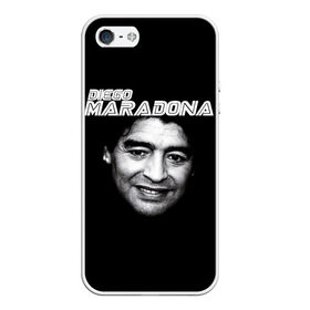 Чехол для iPhone 5/5S матовый с принтом Диего Марадона в Смоленске, Силикон | Область печати: задняя сторона чехла, без боковых панелей | diego | diego armando maradona | maradona | аргентина | диего | король | легенда | марадона | нападающий | полузащитник | футбол | футболист