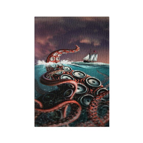 Обложка для паспорта матовая кожа с принтом Lovecraft в Смоленске, натуральная матовая кожа | размер 19,3 х 13,7 см; прозрачные пластиковые крепления | lovecraft | говард филлипс лавкрафт | ктулху | лавкрафт | филлипс лавкрафт