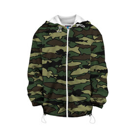 Детская куртка 3D Камуфляж акулы: в Смоленске, 100% полиэстер | застежка — молния, подол и капюшон оформлены резинкой с фиксаторами, по бокам — два кармана без застежек, один потайной карман на груди, плотность верхнего слоя — 90 г/м2; плотность флисового подклада — 260 г/м2 | Тематика изображения на принте: 23 | 23 февраля | акулы | альпийский камуфляж | армия | день защитника | день защитника отечества | зелёная | камуфляж | омон | праздник | рыбы | февраль | февраля