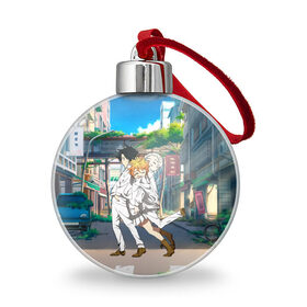 Ёлочный шар Обещанный Неверленд: в Смоленске, Пластик | Диаметр: 77 мм | Тематика изображения на принте: yakusoku no neverland | аниме | аниме персонаж | анимесериал | бесконечное лето | грейс филд | норман | обещанная страна грёз | обещанный неверленд | эмма