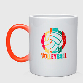 Кружка хамелеон с принтом Волейбол в Смоленске, керамика | меняет цвет при нагревании, емкость 330 мл | Тематика изображения на принте: ball | beach | game | sport | volley | volleyball | волейбол | волейболист | волейболистка | гол | игра | игрок | мяч | площадка | пляж | пляжный | победа | сетка | спорт | тренер | чемпион