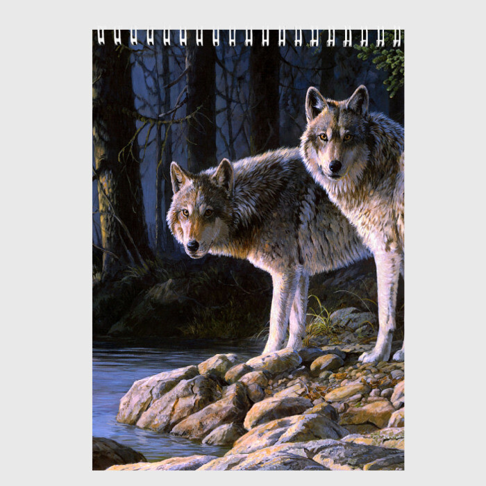 Скетчбук Волки картина маслом фото