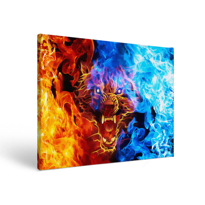 Холст прямоугольный Огненный оскал фото