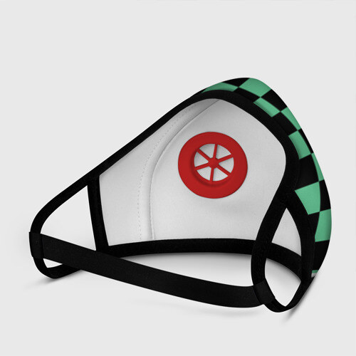 Маска из неопрена KIMETSU NO YAIBA | TANJIRO KAMADO фото