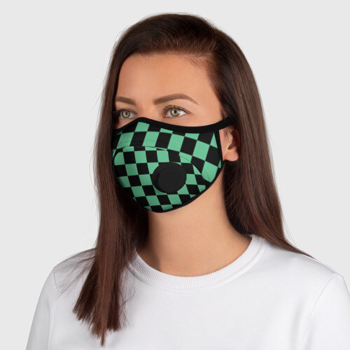 Маска из неопрена KIMETSU NO YAIBA | TANJIRO KAMADO фото