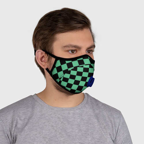 Маска из неопрена KIMETSU NO YAIBA | TANJIRO KAMADO фото