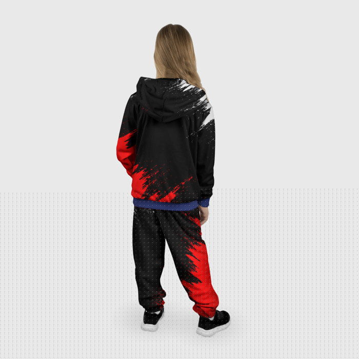 Детский костюм 3D иероглифы на абстрактном фоне фото