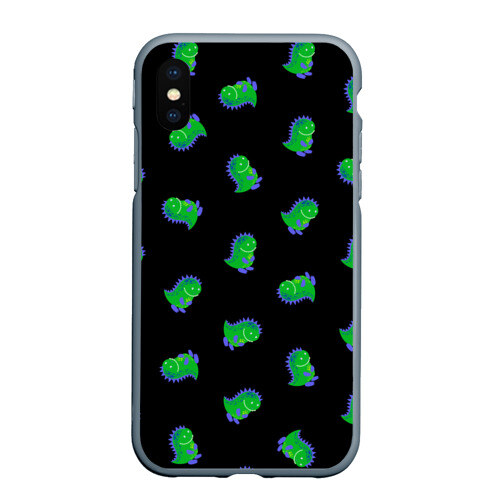Чехол для iPhone XS Max матовый Дракончик-динозаврик фото