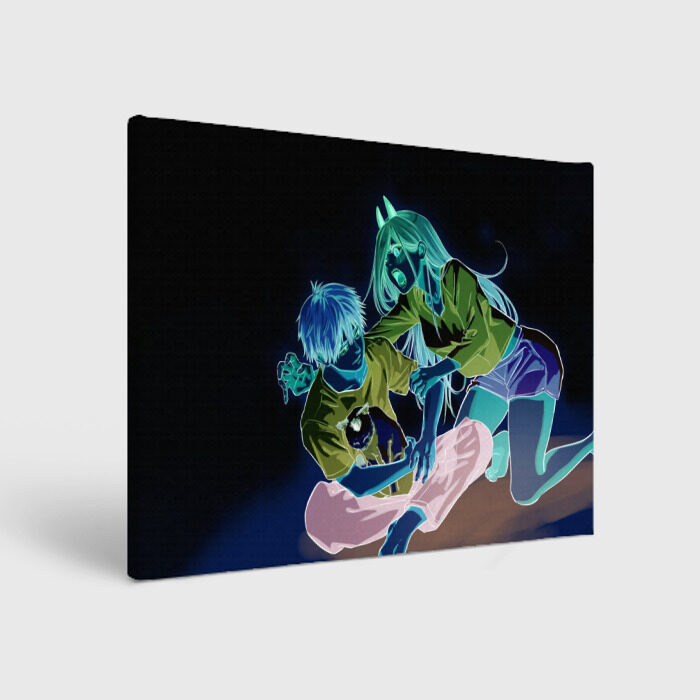 Холст прямоугольный Человек Бензопила фото