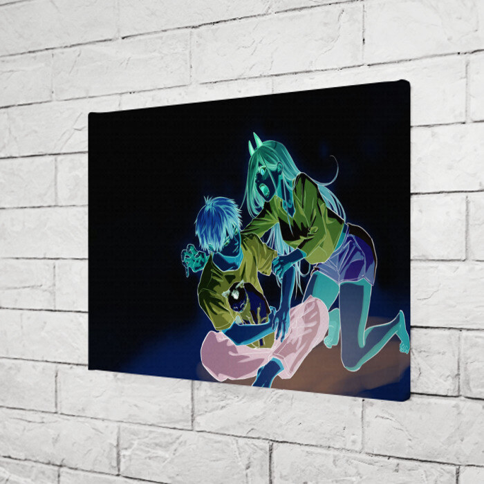 Холст прямоугольный Человек Бензопила фото