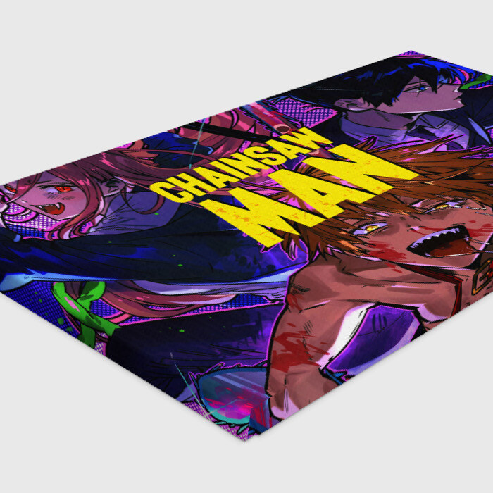 Холст прямоугольный Человек Бензопила фото