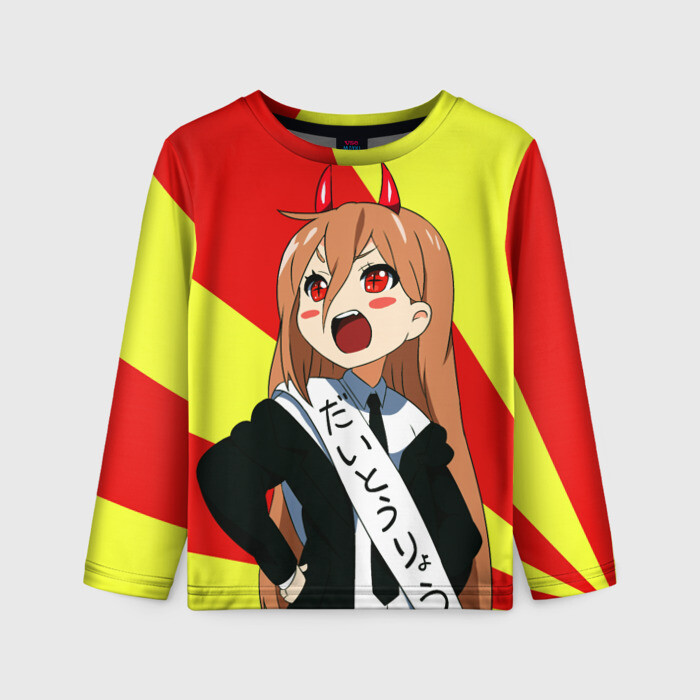 Детский лонгслив 3D Человек Бензопила фото