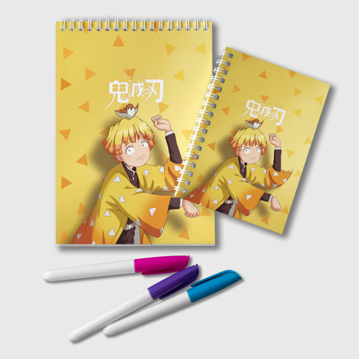 Блокнот Zenitsu Agatsuma Kimetsu no Yaiba фото