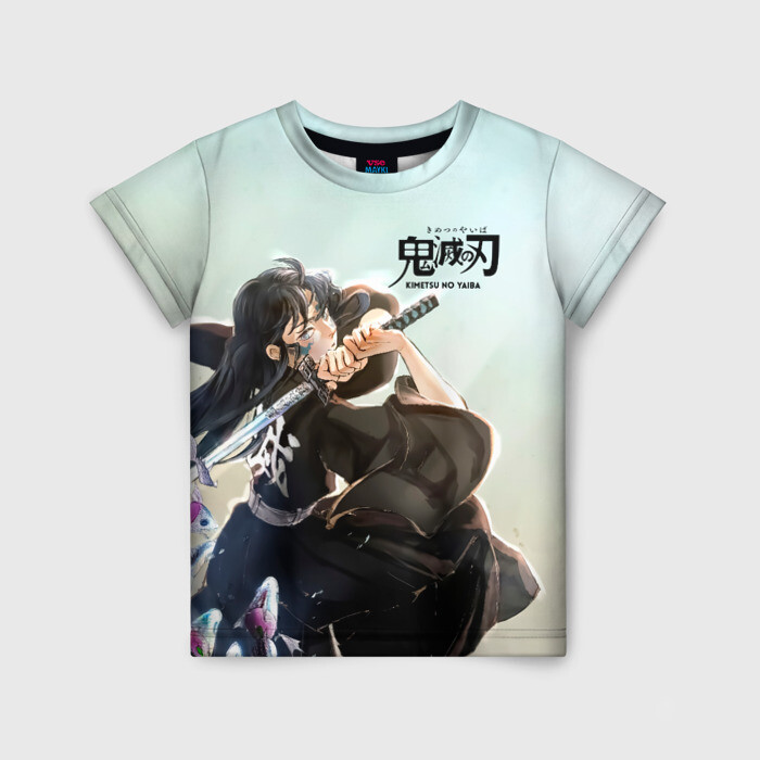 Детская футболка 3D Муичиро Токито Kimetsu no Yaiba фото