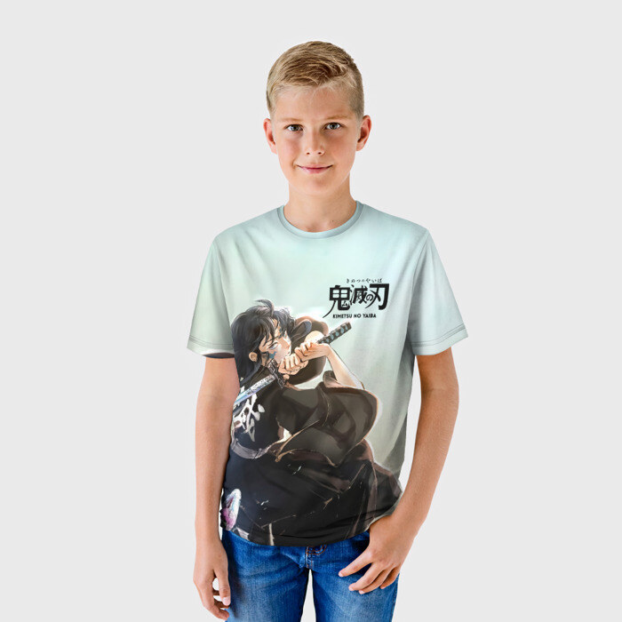 Детская футболка 3D Муичиро Токито Kimetsu no Yaiba фото